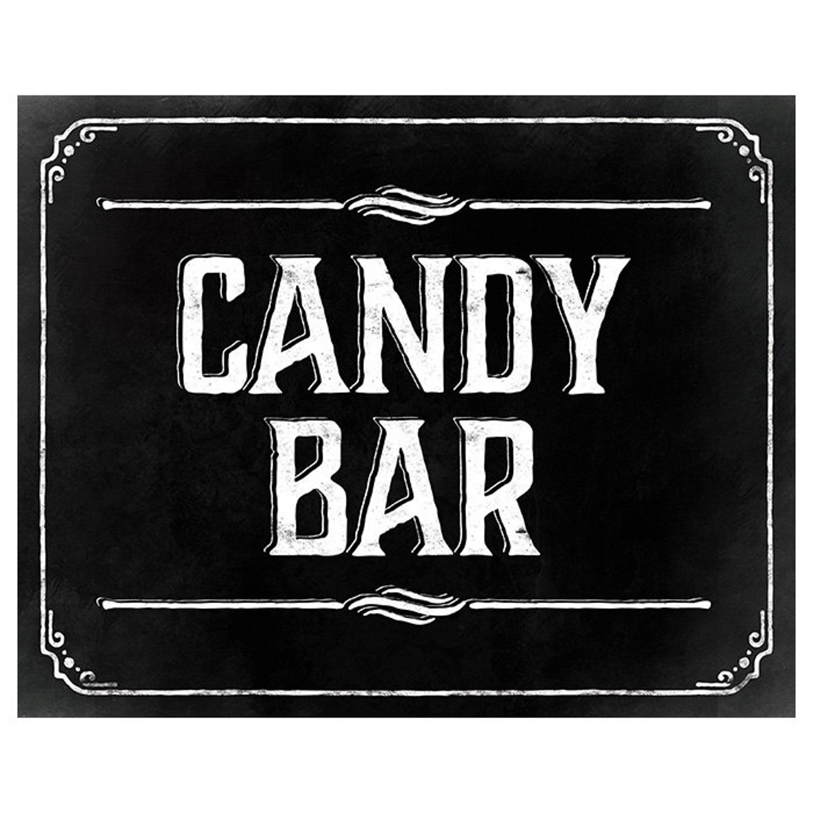 Candy Bar Sign. Printable Rustic Wedding Decor. Wedding Sweets Etsy