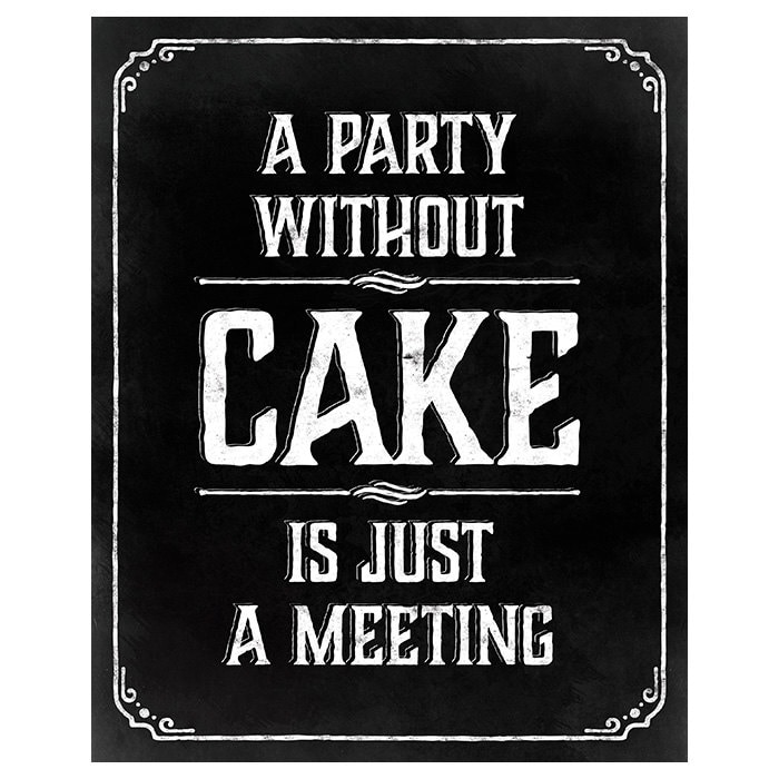Birthday Centerpiece. Birthday Cake Sign. A Party Without Cake is Just ...