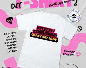 NEW Achievement - Crazy Cat Lady | Dungeon Crawler Carl Shirt/Decal | Cricut .SVG File Download