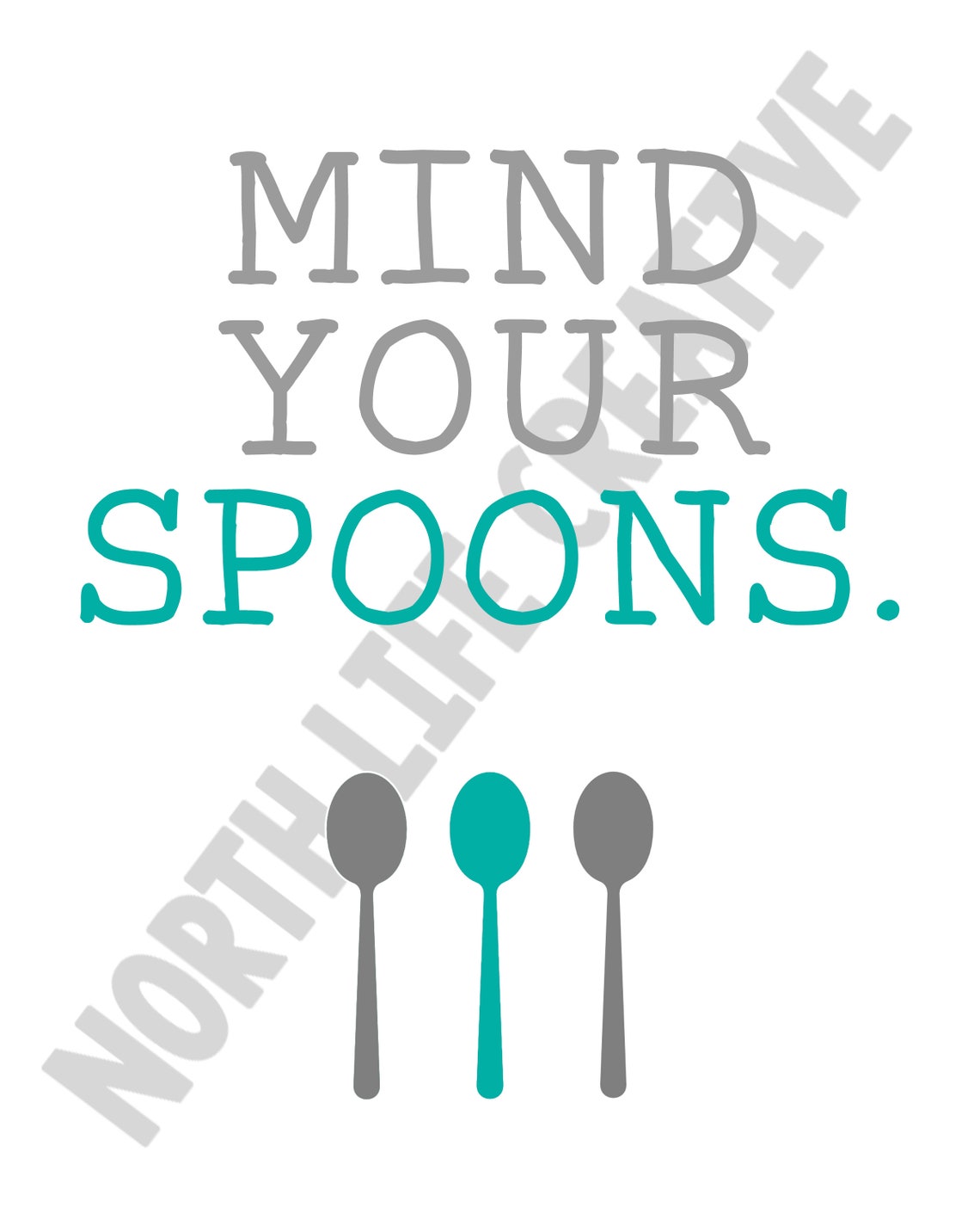 Mind Your Spoons Chronic Illness/spoonie Awareness Colors Printable