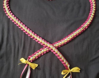 OPEN 50 INCH 3-4 Color Single Weave Hawaiian Ribbon Lei