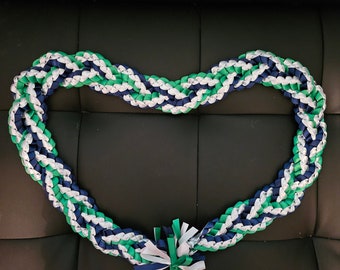 Style 1, and 2 : 3-4 Color Strand Braided Hawaiian Ribbon Lei