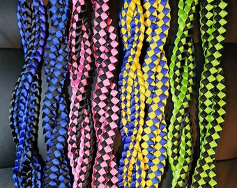 1-2 Color Twisted Single Weave Ribbon Lei