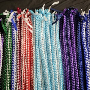 1-2 Color Single Weave Hawaiian Ribbon Lei image 6