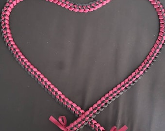OPEN 50 INCH 1-2 Color Single Weave Hawaiian Ribbon Lei