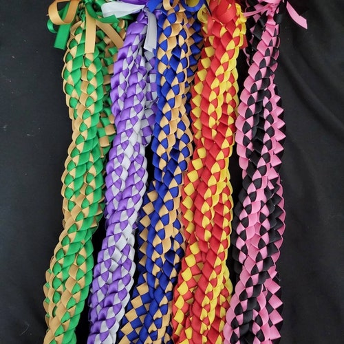 34 Color Single Weave Hawaiian Ribbon Lei Etsy