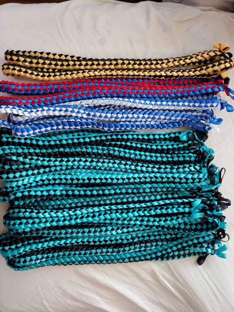 12 Color Single Weave Hawaiian Ribbon Lei Etsy