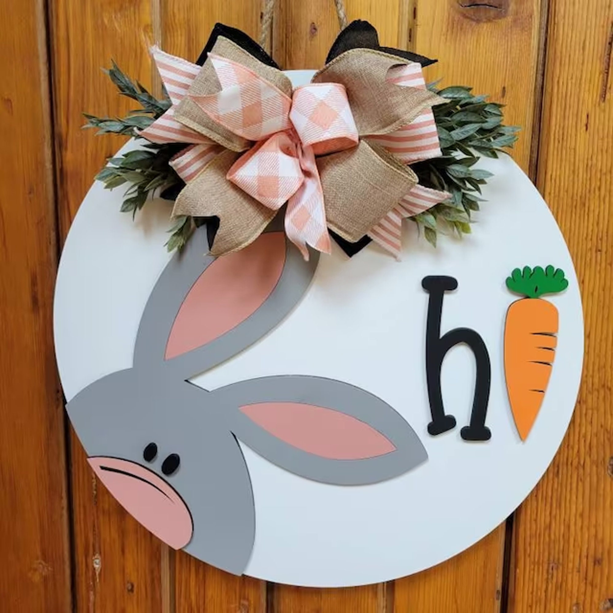 Easter Egg Wreath For Front Door Polka Dot Door Decor | Etsy N 2021