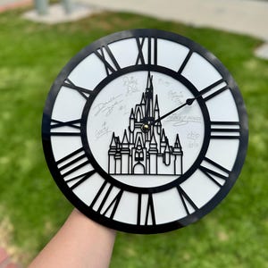 MK Wall Clock | Castle Clock | Handmade Layered Clock | Character Autograph Clock | Disney Home Decor | Mickey & Friends l Magic Kingdom