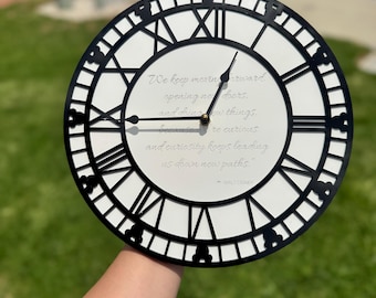 Engraved Walt Disney Quote Clock | Wooden Home Decor