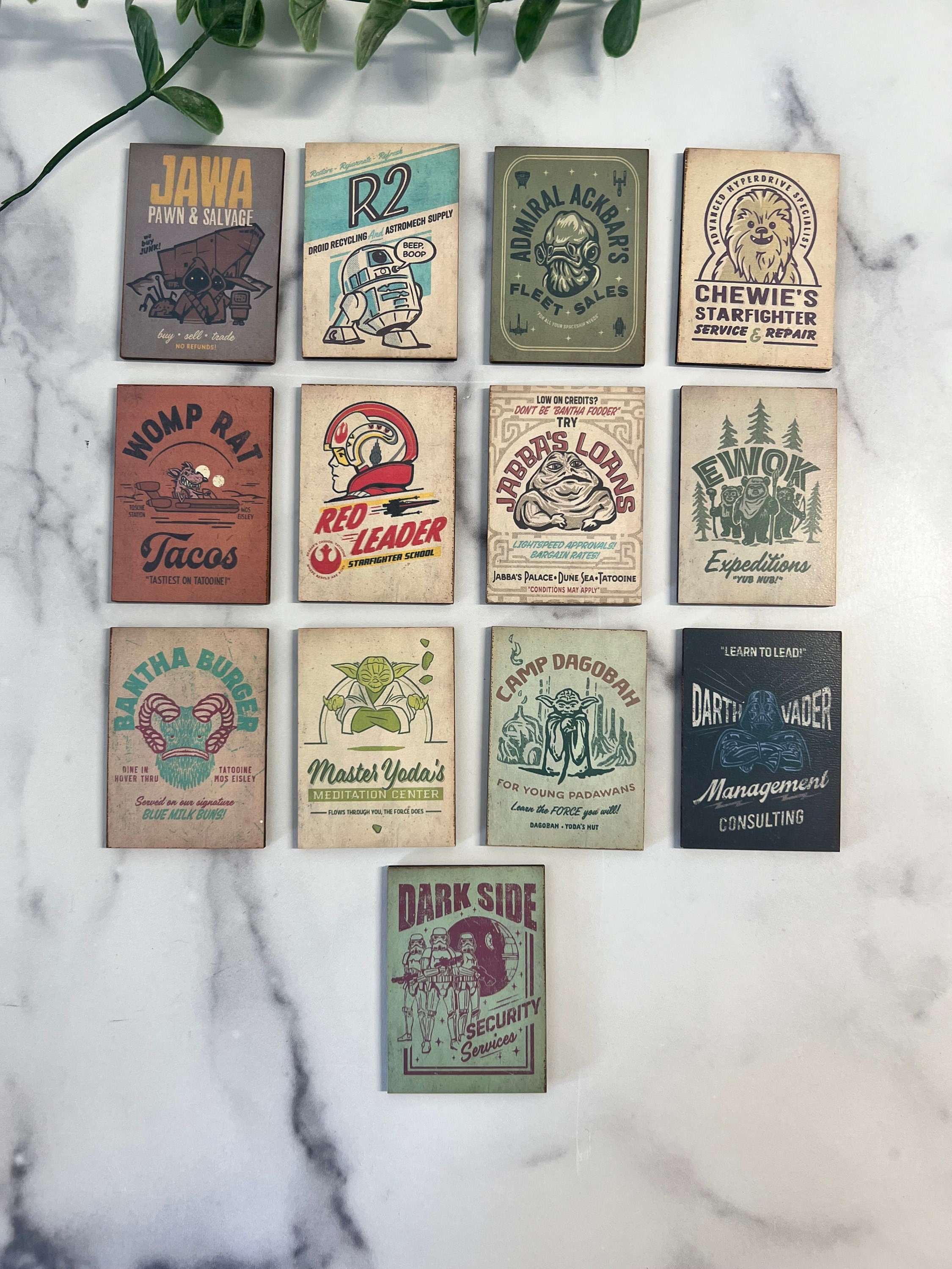 Star Wars Wood Magnets, Magnets, Disney, Star Wars Theme, Star Wars Magnet, Wood Magnet, Star Wars Decor