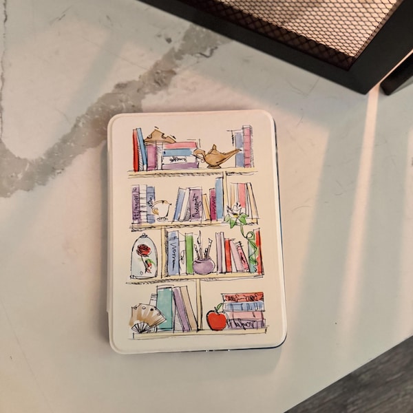 Princess Bookshelf Kindle Case | Book Lover E-Reader Cover
