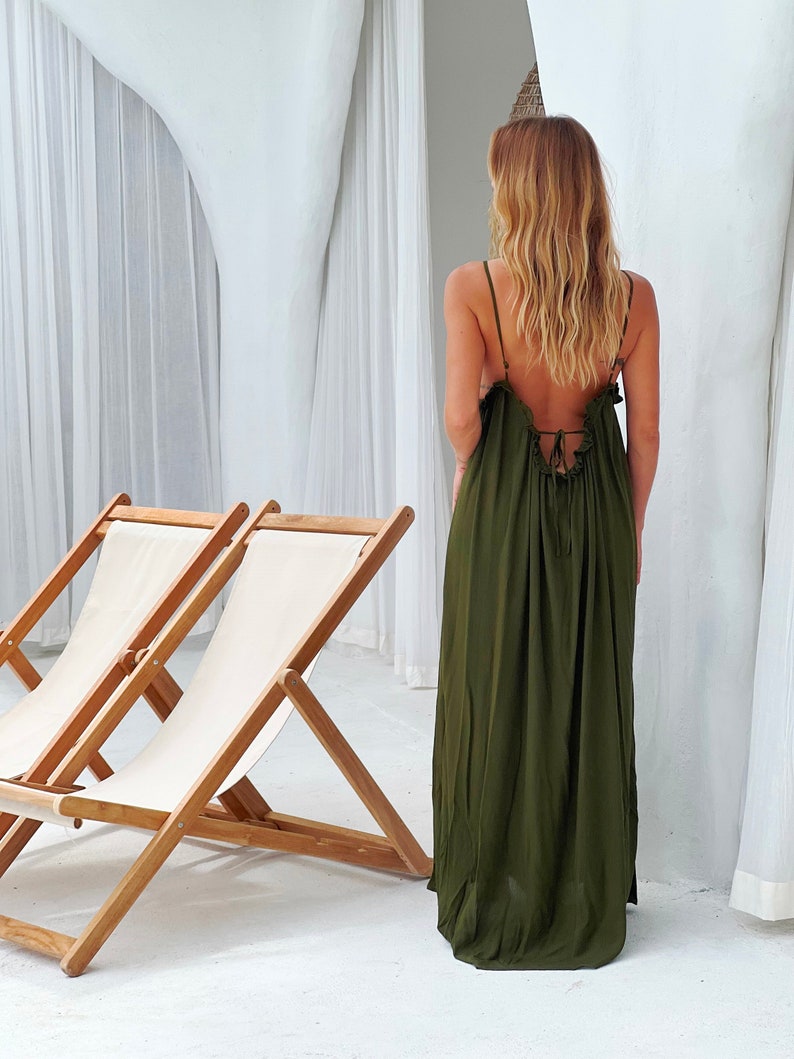 Maxi Dress loose fitting/Backless Maxi dress/Summer boho long dress/Beach wear MAXI DRESS GIGI image 1