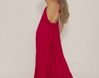 Maxi Dress Backless Maxi dress Summer boho long dress Beach wear  MAXI DRESS SALAMANCA