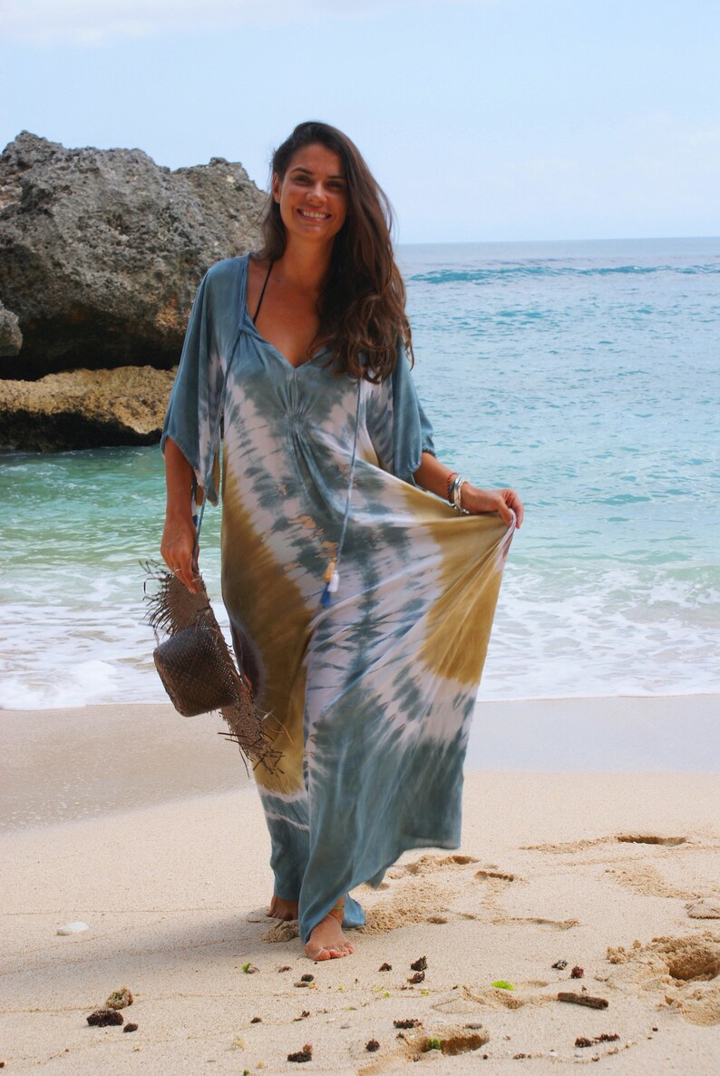 Maxi Kaftan Style/Beach wear/Tie dye maxi dress/Boho maxi Etsy