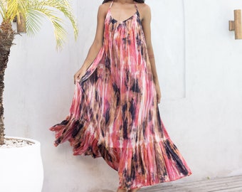 Tie dye maxi Dress/Backless Maxi dress/Summer boho long dress/Beach wear * SALAMANCA MAXI DRESS