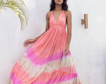 Maxi dress tie dye - Backless maxi dress - Boho maxi dress - Beach dress - Tie dye dress * DRESS RODRIGO