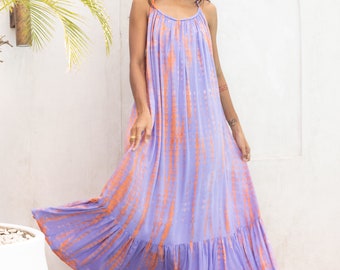 Maxi Dress  Backless Maxi dress  Tie dye maxi  Summer boho long dress  Beach wear  MAXI DRESS SALAMANCA