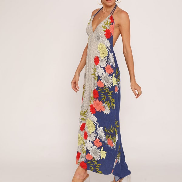Maxi Dress floral/Backless Maxi dress/Summer boho long dress/Beach wear/Beach dress *  MAXI DRESS CLIO
