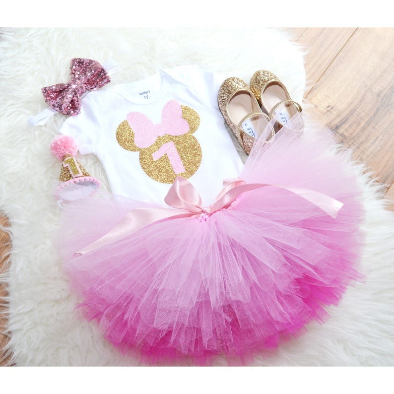 minnie mouse tutu pink and gold