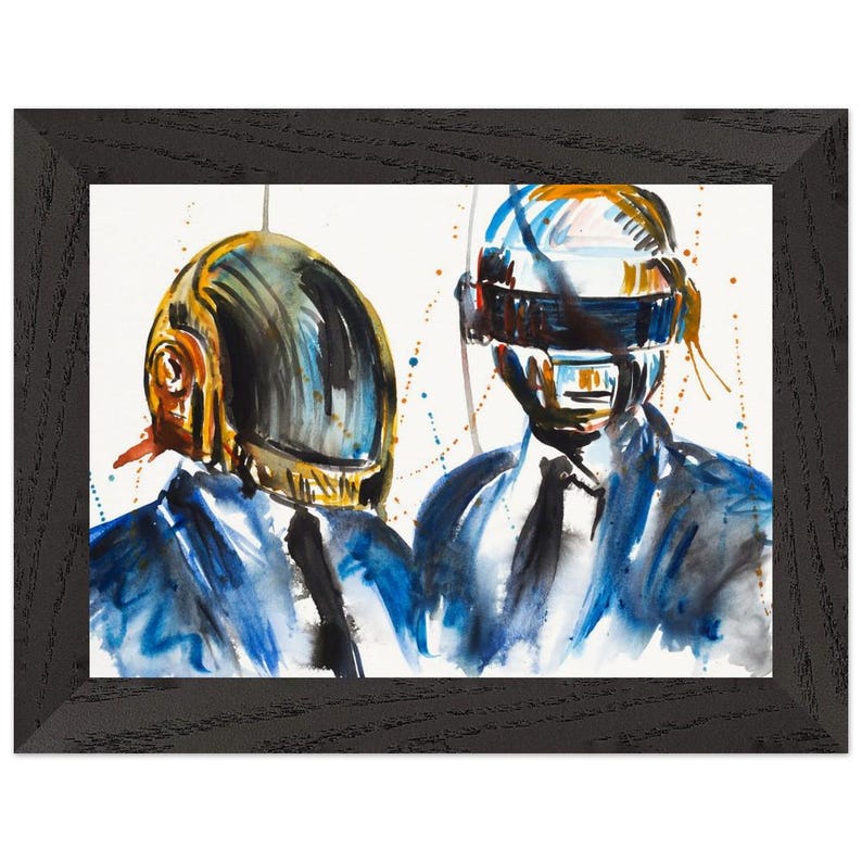 Daft Punk Lucky, Framed Art Print, Framed Art, Wall Art, Home Decor