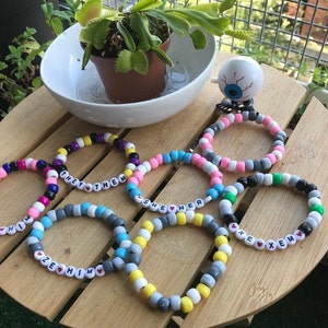 LGBTQ | Custom Gender Identity Kandi Bead Bracelets | With or Without Pronouns