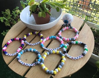 LGBTQ | Custom Gender Identity Kandi Bead Bracelets | With or Without Pronouns