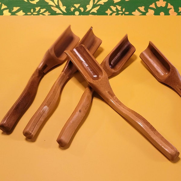 Cuchara de bambú de Tailandia, Cuchara de bambú de madera tallada, Cuchara de madera pequeña para té, Cuchara de café, Cuchara de hierbas, Mini cuchara de bambú