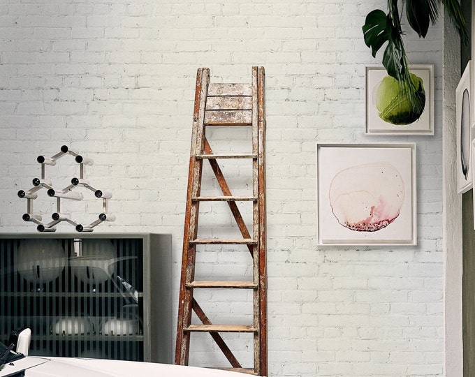 Industrial White Brick Wallpaper, Office Decor Minimal Pattern bricks wall Art for Accent Wall