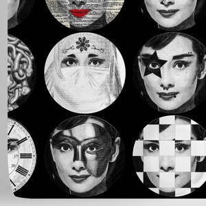 Decorative Plates Retro Wallpaper for Modern Home Decor - Etsy