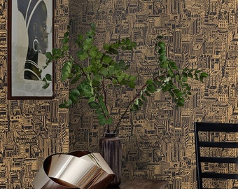 New York Bright City Skyscraper Wallpaper, NYC Modern Cityscape Wall art Architectural Wall Mural