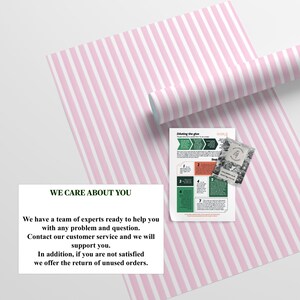 Carta da parati a Righe Rosa e Bianche immagine 7