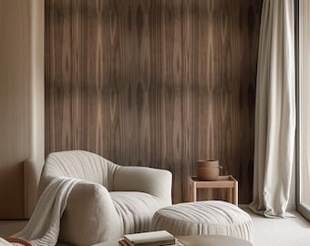 Wood Effect Wallpaper - Realistic Brown Tones, Modern Eco-Friendly Wall Decor for Home & Office, Natural Design