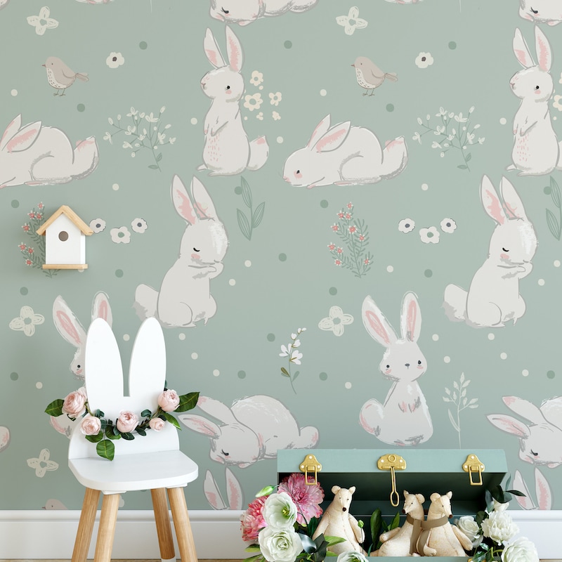Rabbit Wallpaper - Etsy