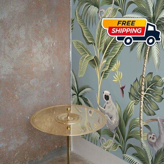 Tropical Forest Jungle Wallpaper for Nursery or Kids Room Decor