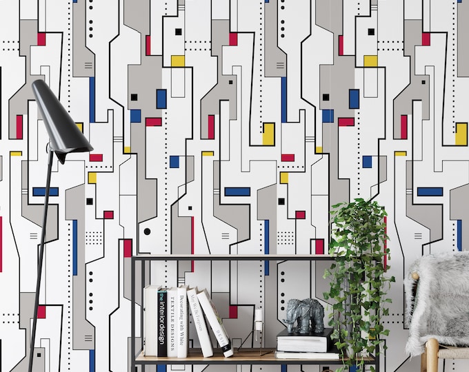 Circuit Board Electronic Wallpaper, Modern Art Wall Decor