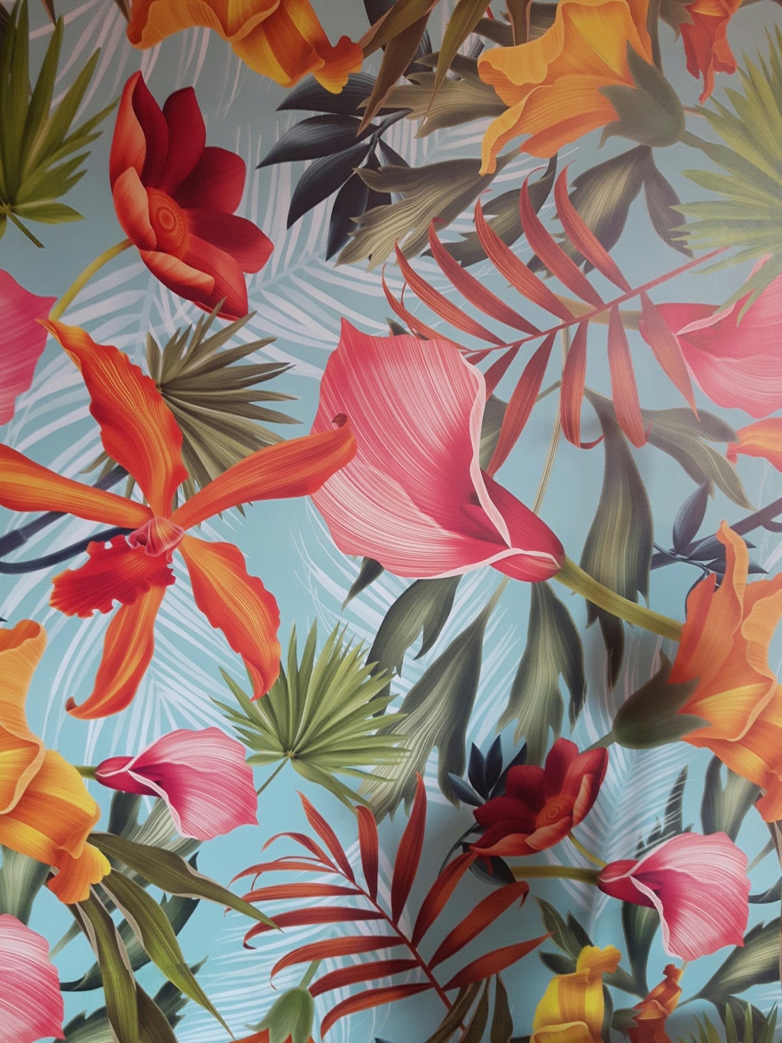 Balinese Wallpaper, Tropical Wallpaper, Floral Wallpaper,