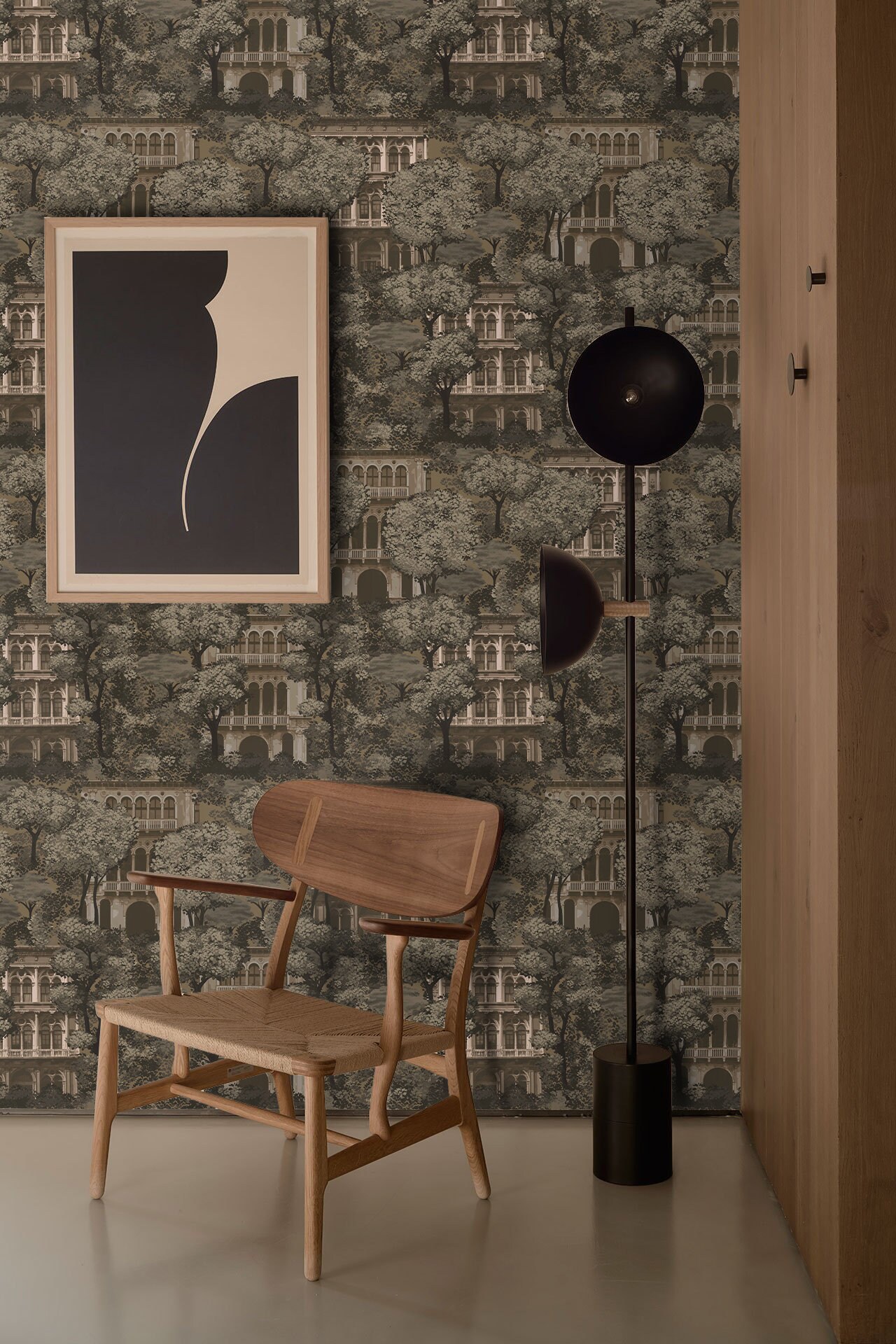 Wallpaper Vintage, Architecture Print, Antique Wall Mural, Living Room