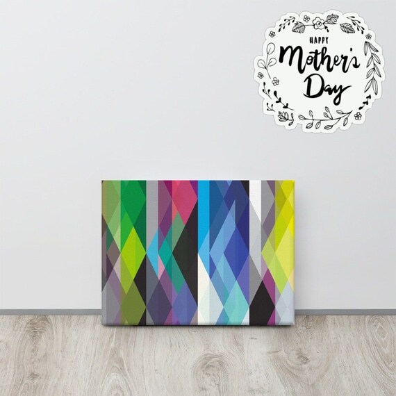 Colored Prisms  Canvas useful gifts also for coffee bar decor, aesthetic framed home inspo