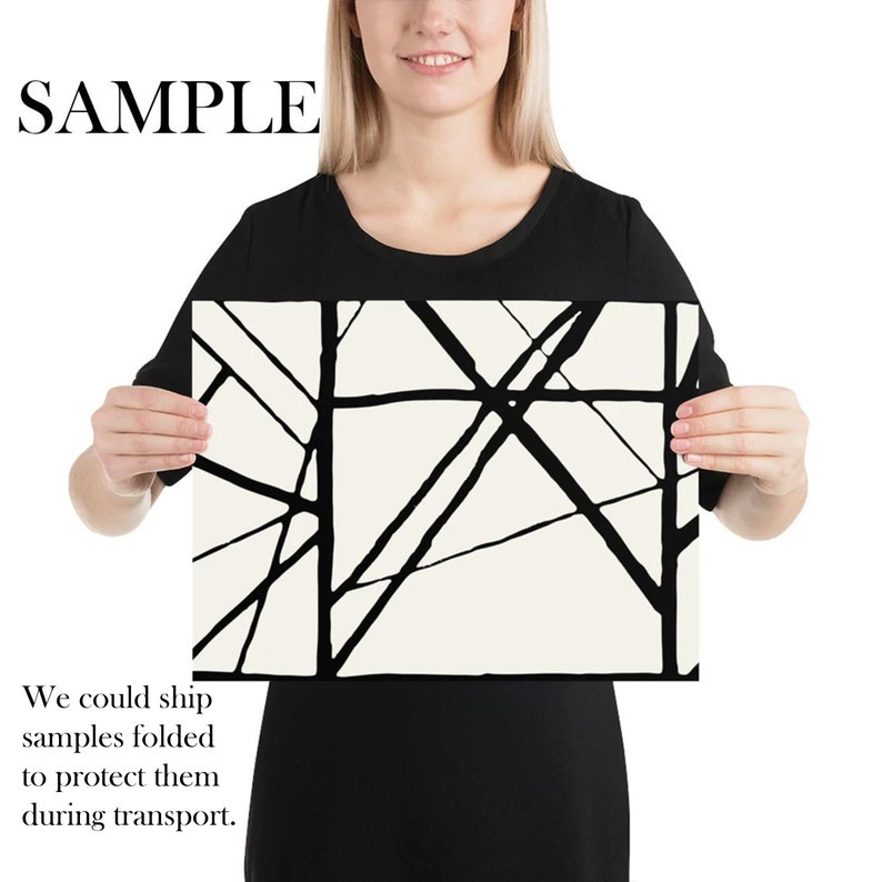 Abstrakte Linien Minimale Tapete, Geometrisches Symbol Wandbild, Geometrische Streifen Modernes Wohndekor SAMPLE A3