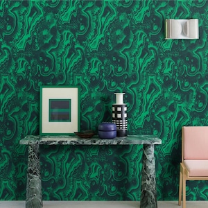 Carta da Parati Malachite Verde