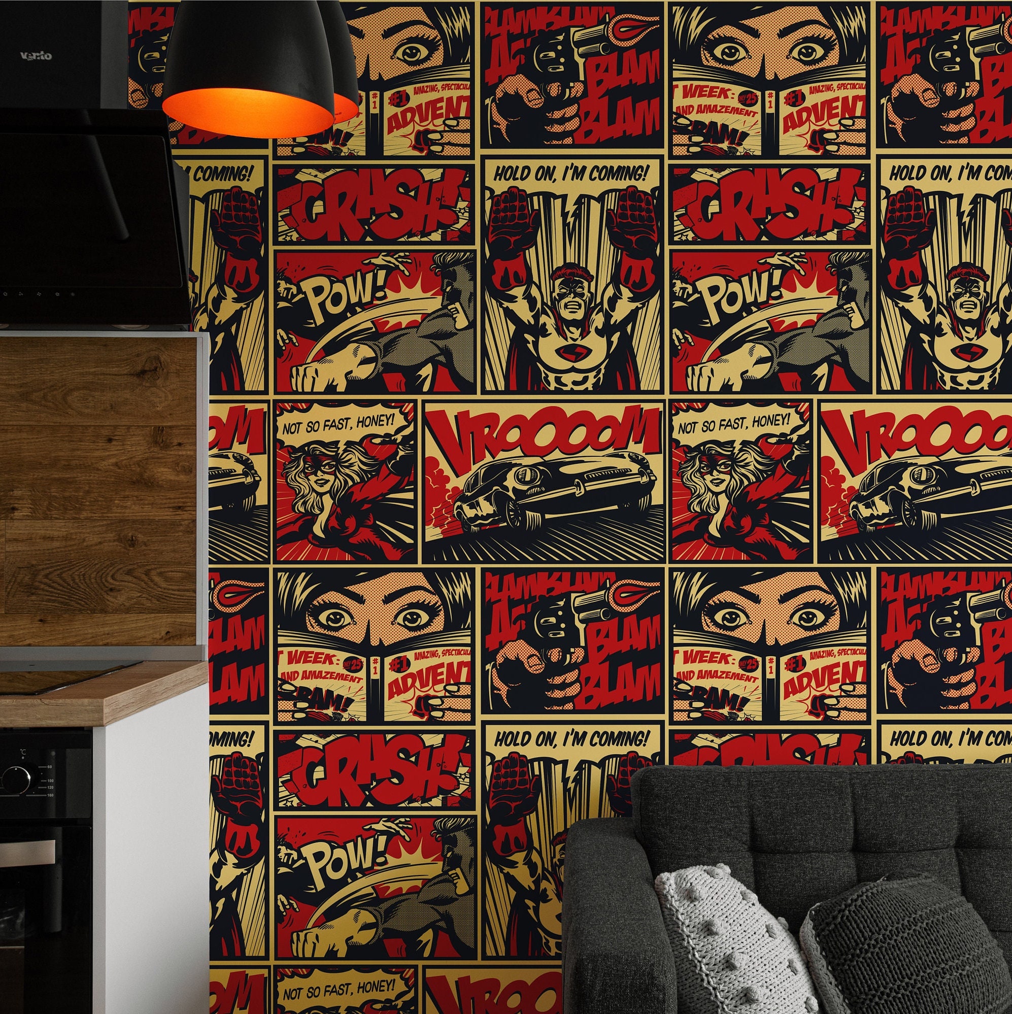 Comic Wallpaper - Etsy Comic Wallpaper - Etsy