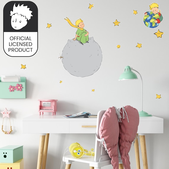 Little Prince Earth Wall Stickers | Official Licensed Nursery Decals | Kids Room Decor | Eco-Friendly