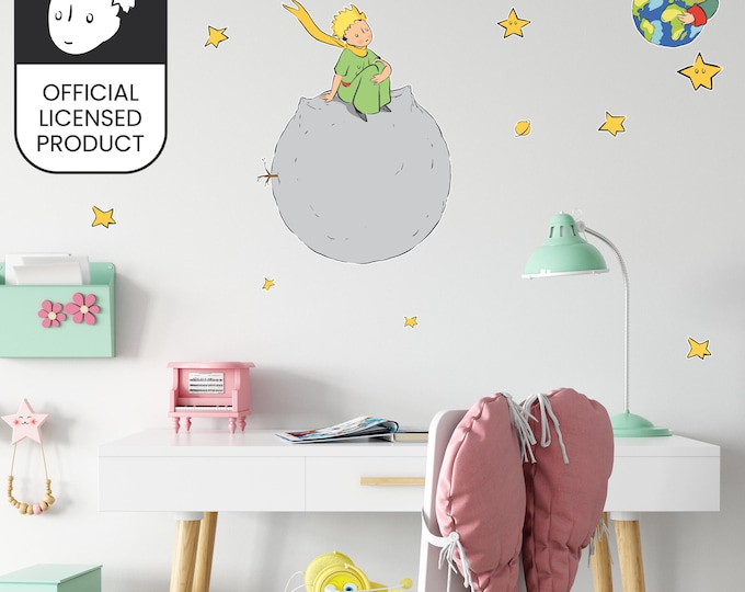 Little Prince Earth Wall Stickers | Official Licensed Nursery Decals | Kids Room Decor | Eco-Friendly