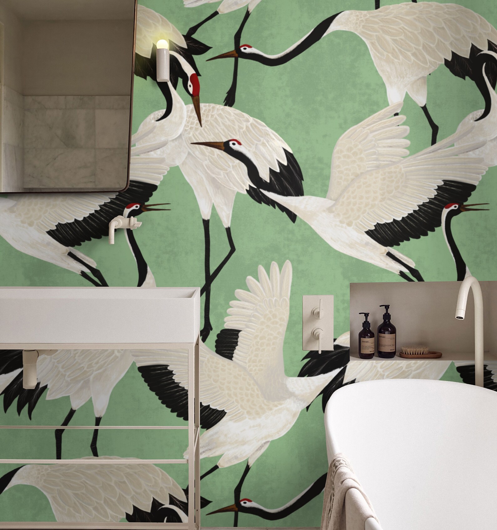 Green Heron Print Wallpaper Asian Birds Wall art Etsy