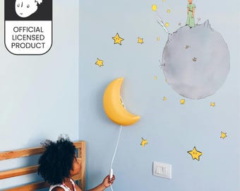 Little Prince Planet Wall Stickers | Official Licensed Nursery Decals | Kids Room Decor | Eco-Friendly