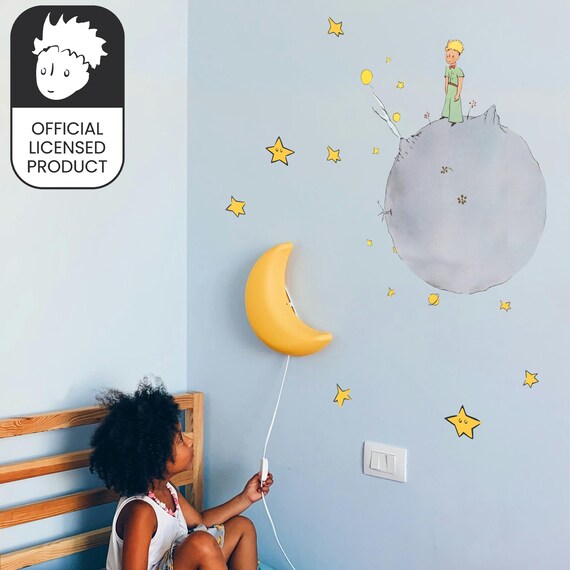 Little Prince Planet Wall Stickers | Official Licensed Nursery Decals | Kids Room Decor | Eco-Friendly