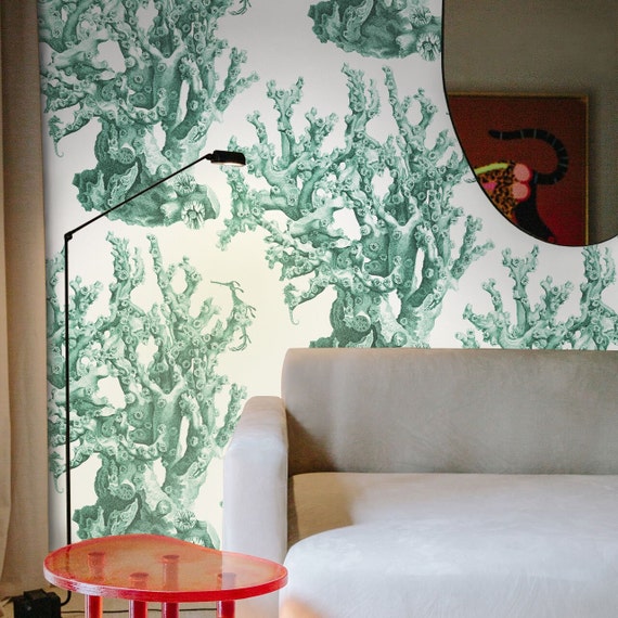 Marine Life Decor Coral Wallpaper Sea Dragons Blue Coral Reef - Etsy UK Marine Life Decor Coral Wallpaper Sea Dragons Blue Coral Reef - Etsy UK