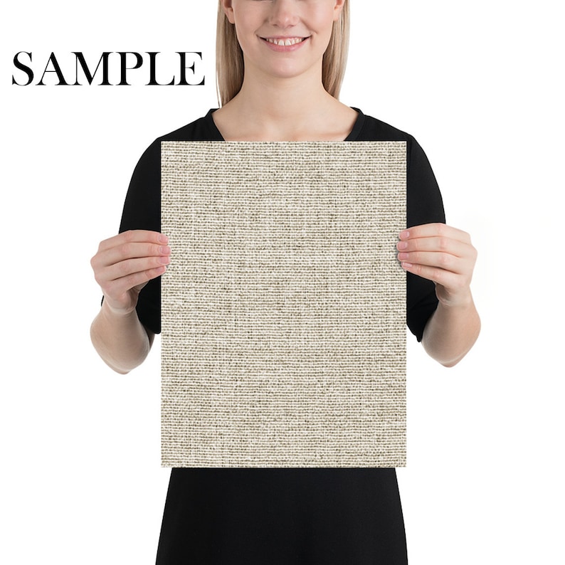 Neutral Tones Sisal Wallpaper, Minimalist Design Canvas Texture Hotel Wall Decor, Office Wall Decor Canvas SAMPLE A3