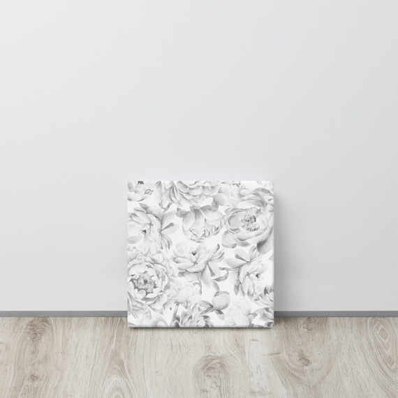 Floral Peony  Canvas useful gifts also for coffee bar decor, aesthetic framed home inspo